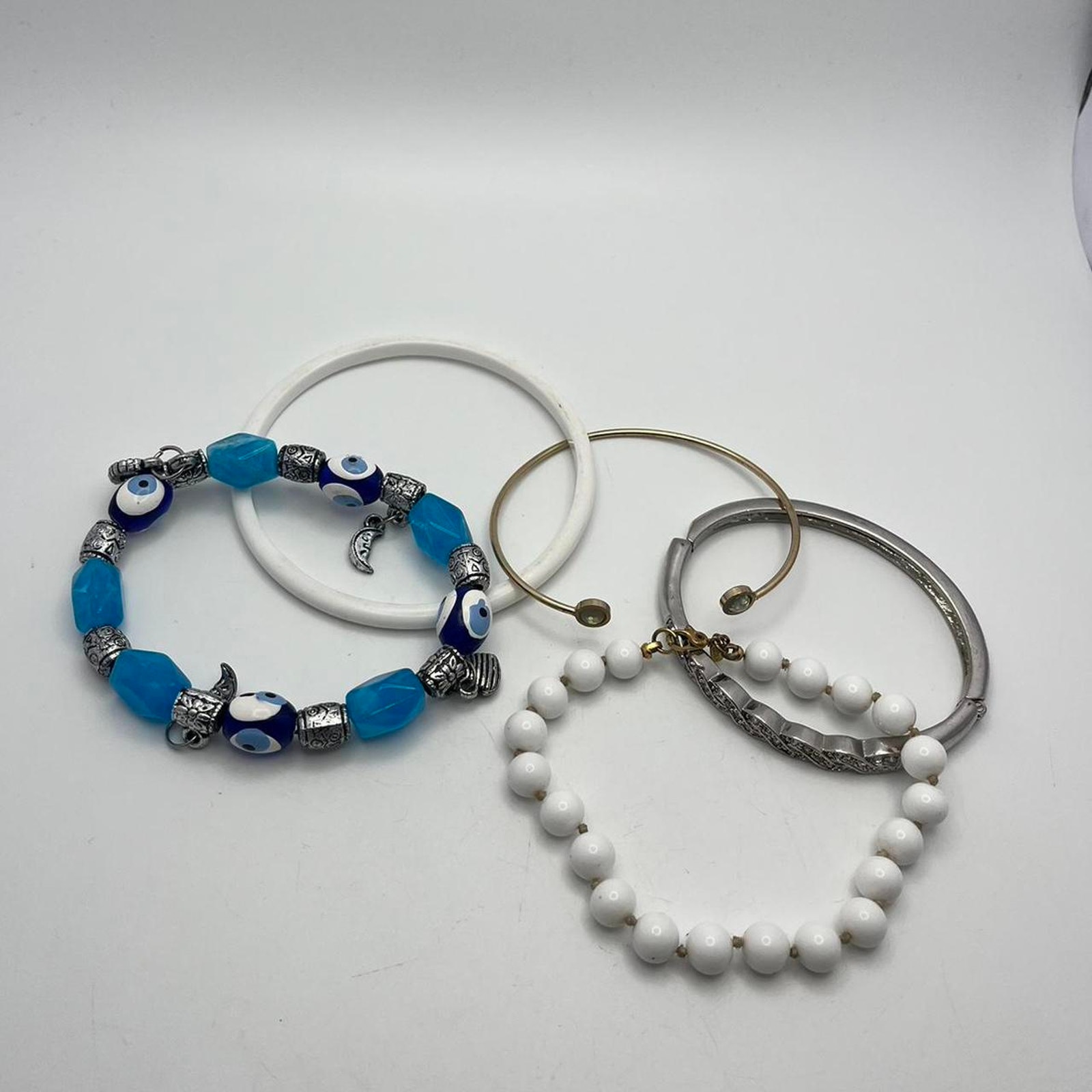 Silver & Evil Eye Bracelet Bundle